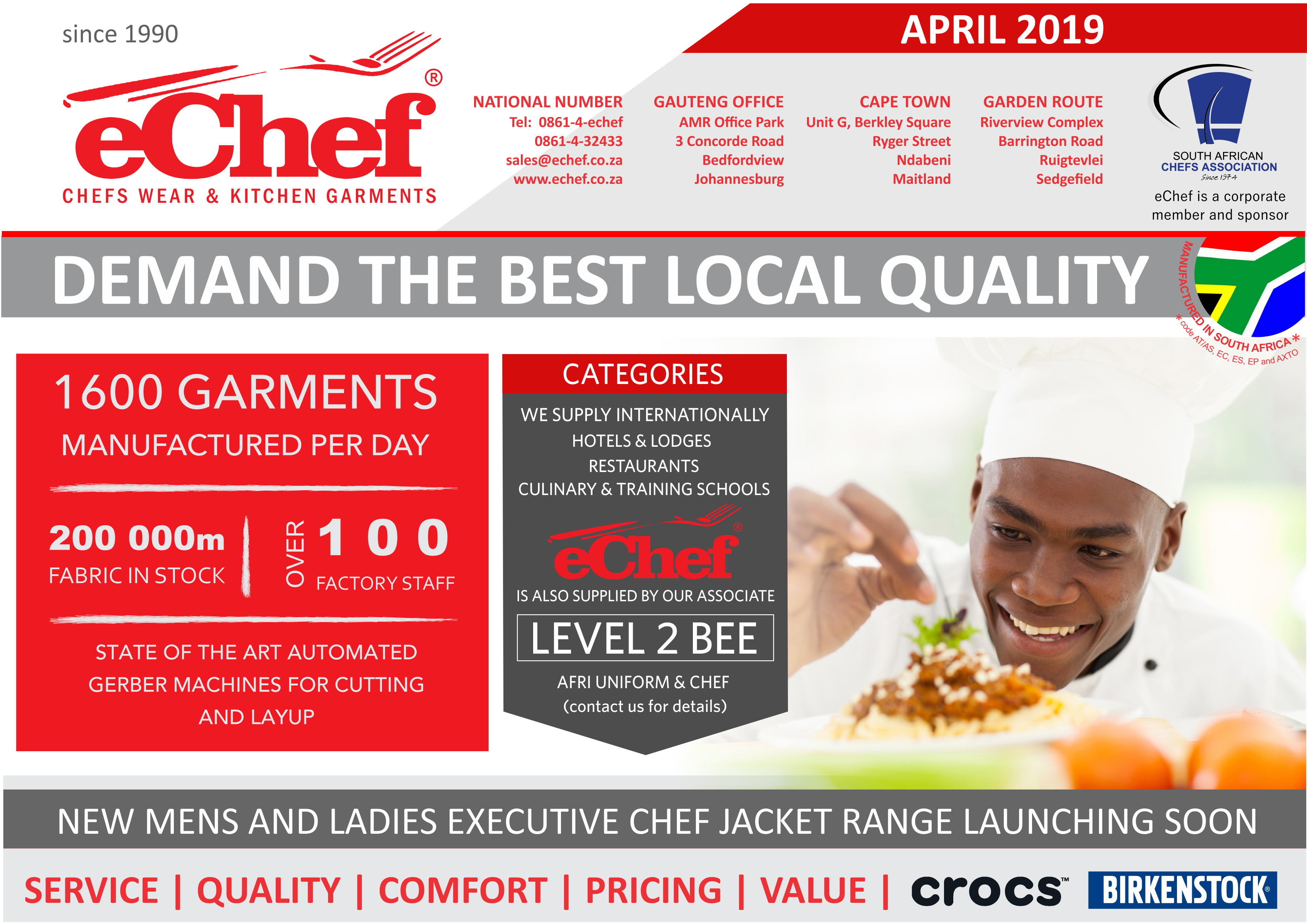 ECHEF CATALOGUE FRONT PAGE APRIL 2019