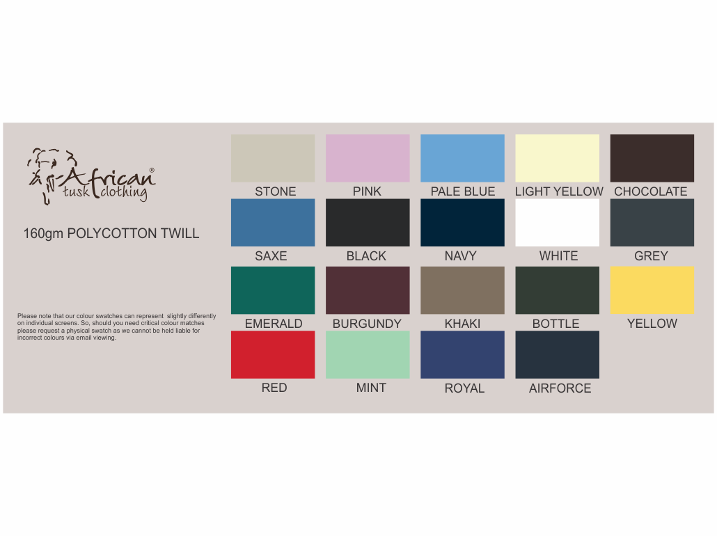 ATC 160GM POLYCOTTON TWILL